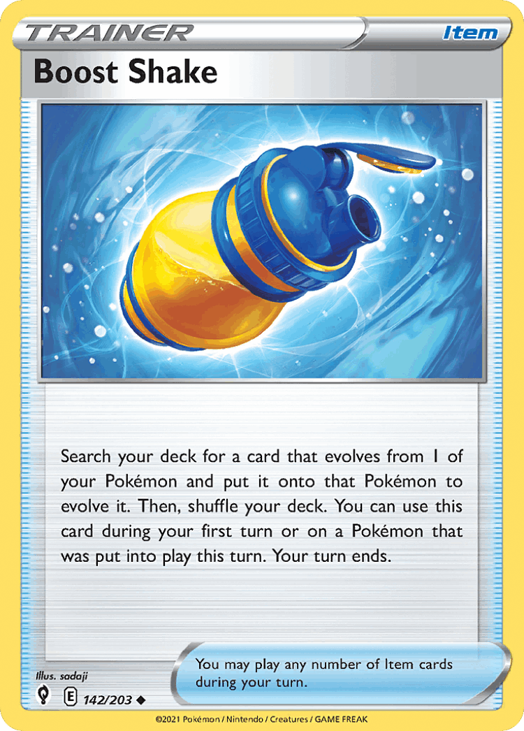 Boost Shake #142 from Evolving Skies - Uncommon - Illustrated by sadaji