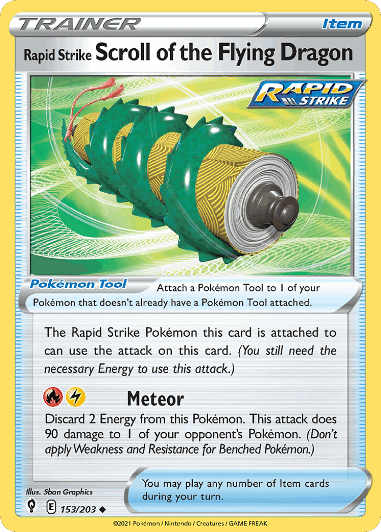 Rapid Strike Scroll of the Flying Dragon #153 from Evolving Skies - Uncommon - Illustrated by 5ban Graphics