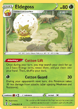 Eldegoss Pokémon TCG card art