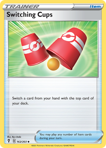 Switching Cups #162 from Evolving Skies - Uncommon - Illustrated by Ryo Ueda