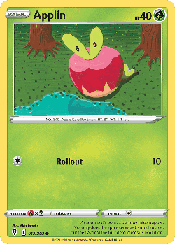 Applin Pokémon TCG card art