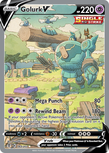 Golurk V 182, Evolving Skies