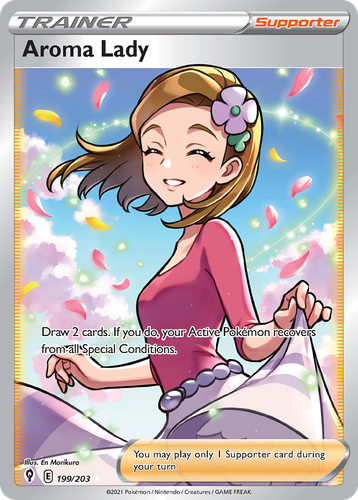 Aroma Lady #199 from Evolving Skies - Rare Ultra - Illustrated by En Morikura