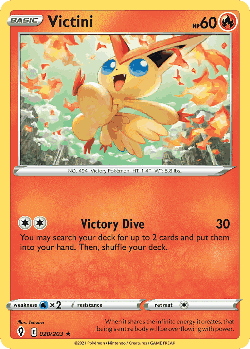 Victini Pokémon TCG card art