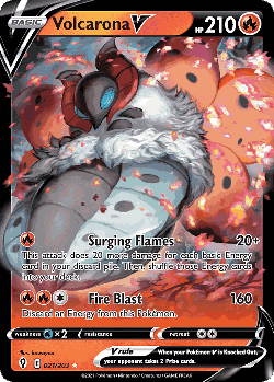 Volcarona V Pokémon TCG card art