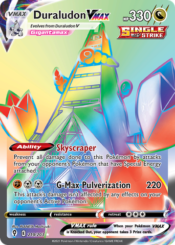 Duraludon VMAX #219 from Evolving Skies - Rare Rainbow - Illustrated by PLANETA Mochizuki