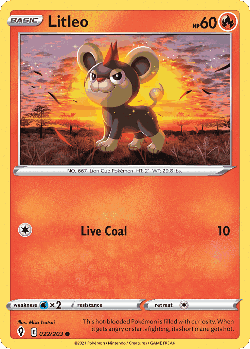 Litleo Pokémon TCG card art