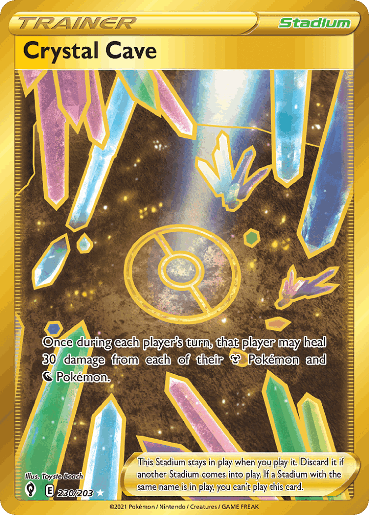 Crystal Cave #230 from Evolving Skies - Rare Secret - Illustrated by Toyste Beach