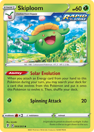 Skiploom #3 from Evolving Skies - Uncommon - Illustrated by kirisAki