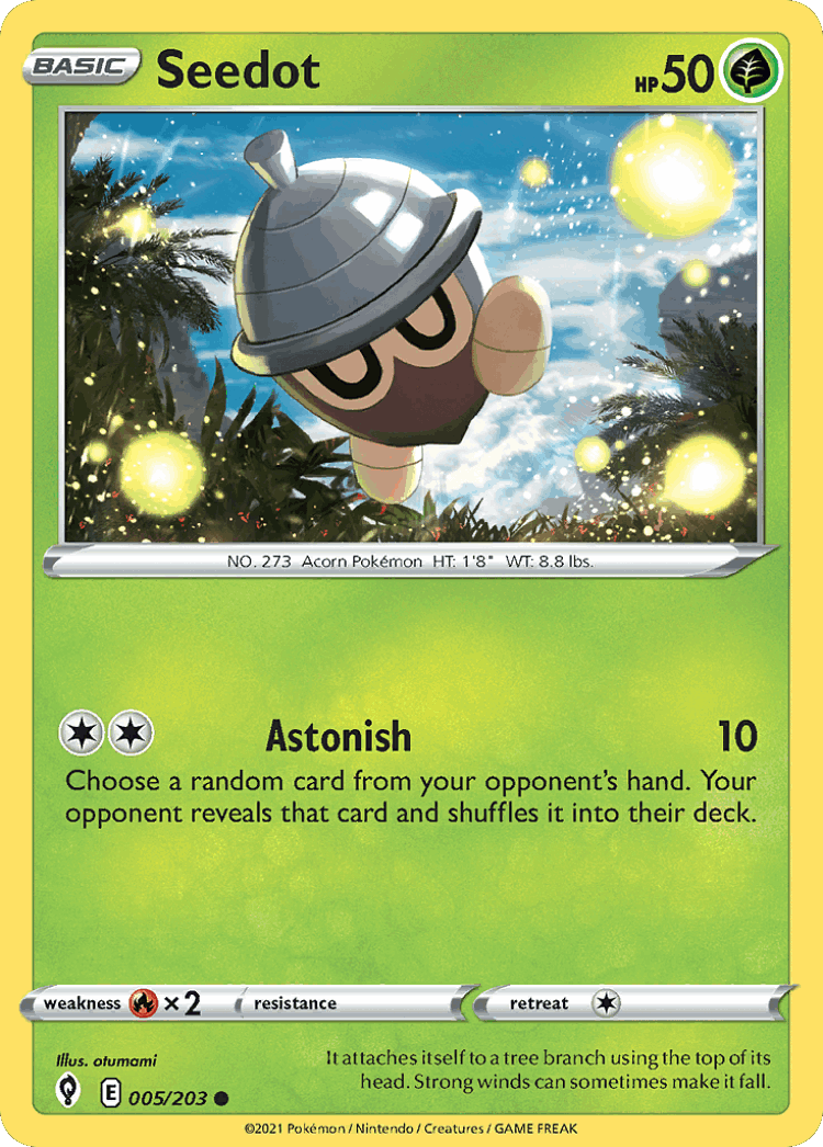 Seedot #5 from Evolving Skies - Common - Illustrated by otumami