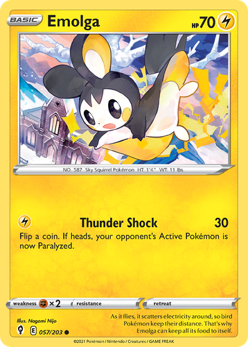 Emolga #57 from Evolving Skies - Common - Illustrated by Nagomi Nijo