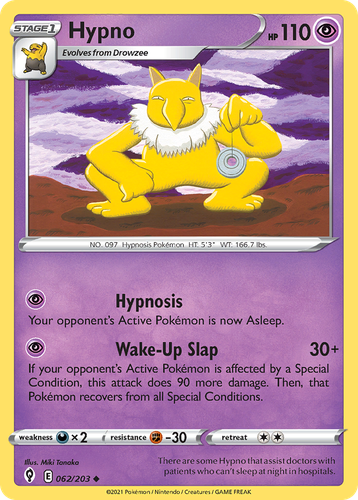 Hypno #62 from Evolving Skies - Uncommon - Illustrated by Miki Tanaka