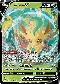 Leafeon V Pokémon TCG card art