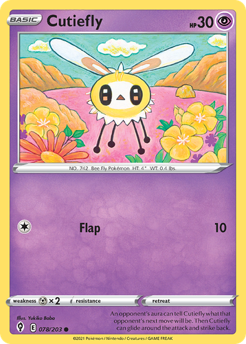 Cutiefly #78 from Evolving Skies - Common - Illustrated by Yukiko Baba