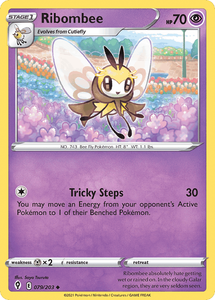 Ribombee #79 from Evolving Skies - Uncommon - Illustrated by Saya Tsuruta
