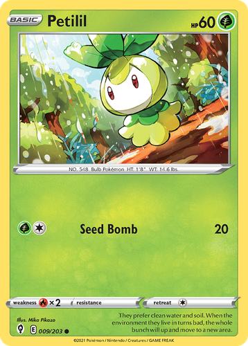 Petilil Pokémon TCG card art