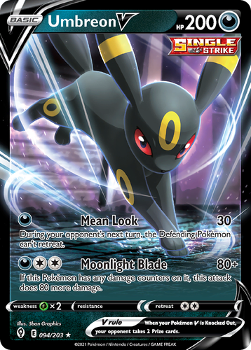 Umbreon V #94 from Evolving Skies - Rare Holo V - Illustrated by 5ban Graphics