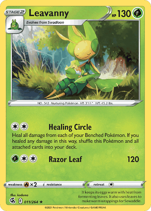 Leavanny Pokémon TCG card art