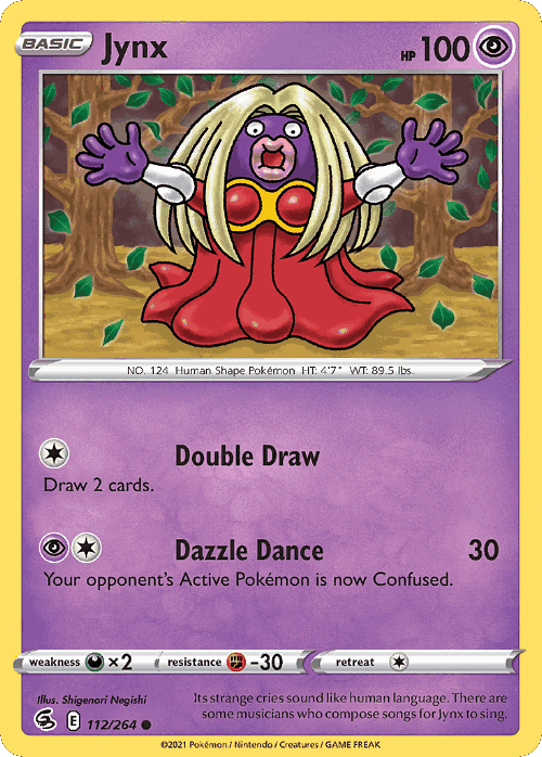 Jynx #112 from Fusion Strike - Common - Illustrated by Shigenori Negishi