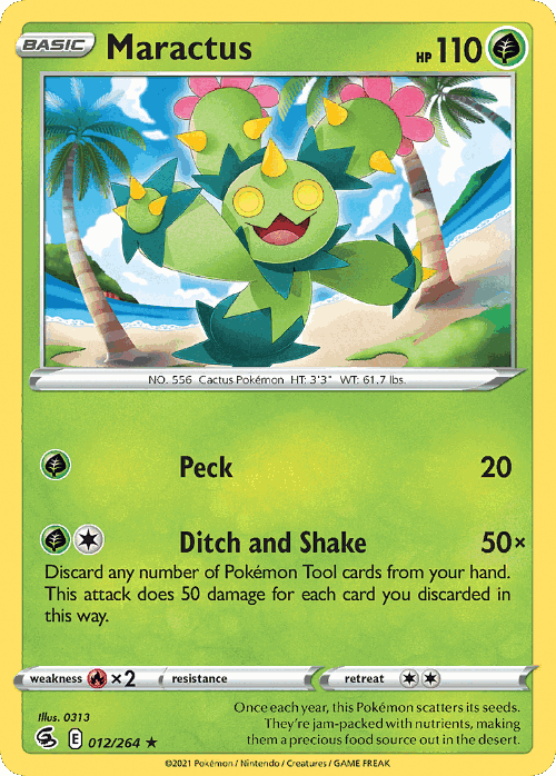 Maractus Pokémon TCG card art