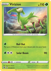 Virizion Pokémon TCG card art