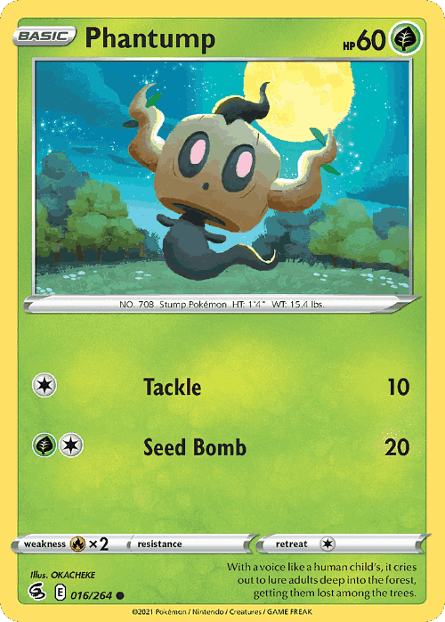 Phantump #16 from Fusion Strike - Common - Illustrated by OKACHEKE