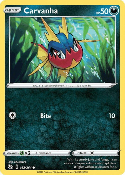 Carvanha #162 from Fusion Strike - Common - Illustrated by NC Empire