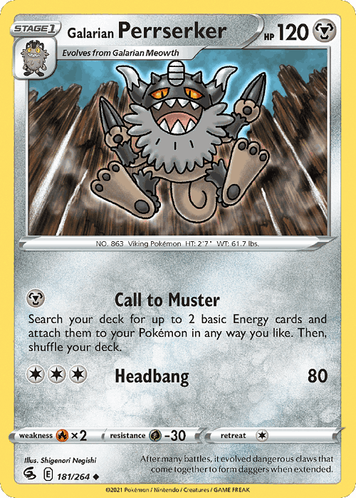Galarian Perrserker 181, Fusion Strike