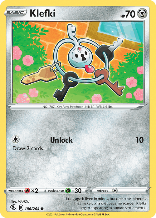 Klefki #186 from Fusion Strike - Common - Illustrated by MAHOU