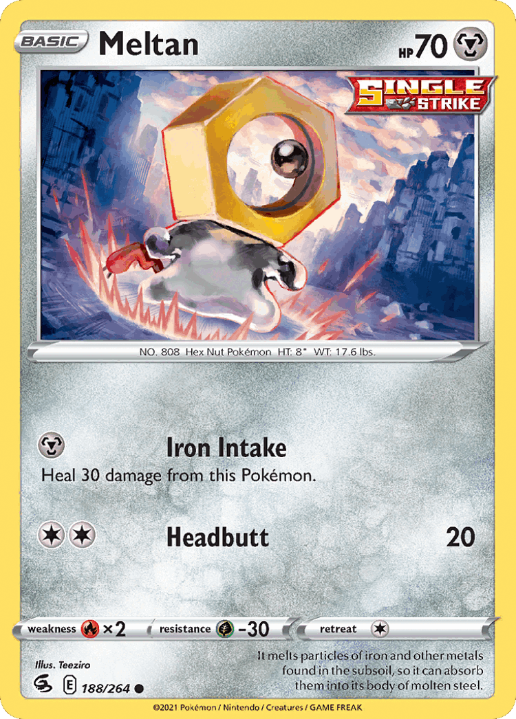 Meltan #188 from Fusion Strike - Common - Illustrated by Teeziro