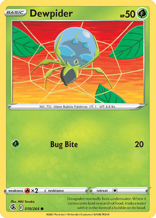 Dewpider #19 from Fusion Strike - Common - Illustrated by Miki Tanaka