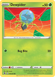 Dewpider Pokémon TCG card art