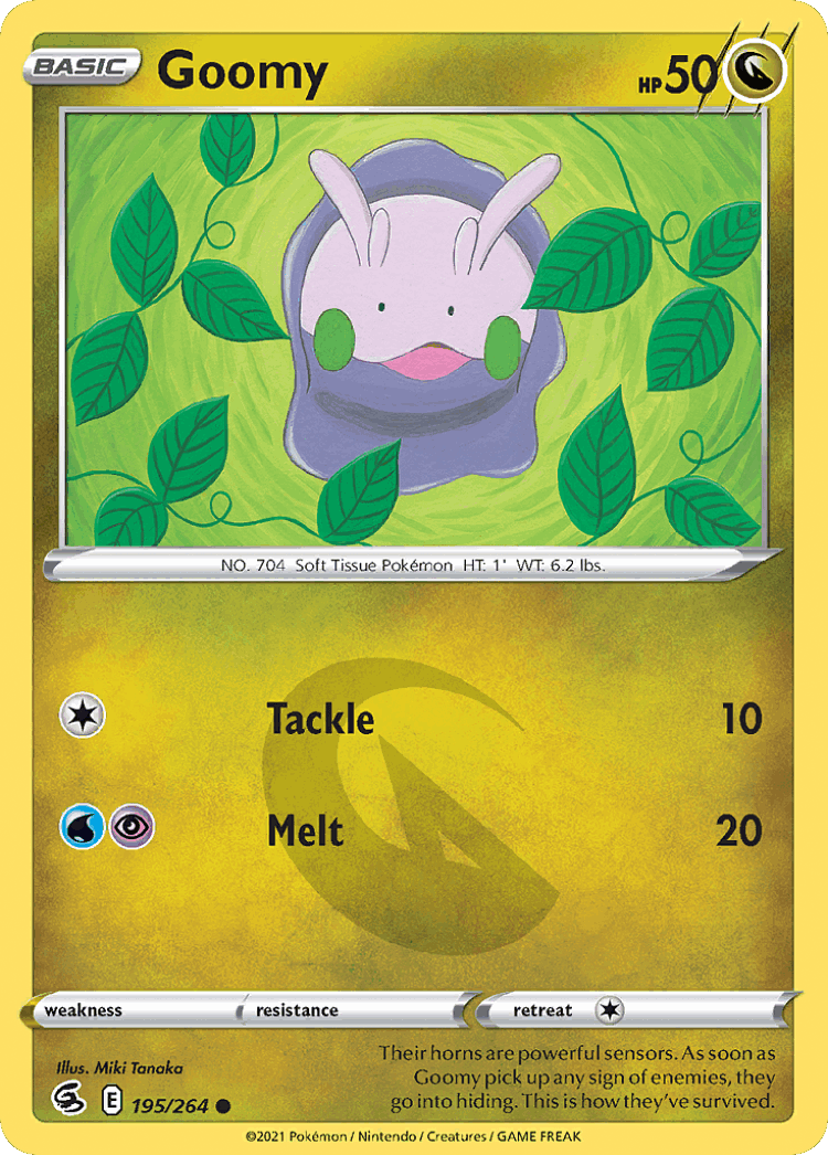 Goomy #195 from Fusion Strike - Common - Illustrated by Miki Tanaka