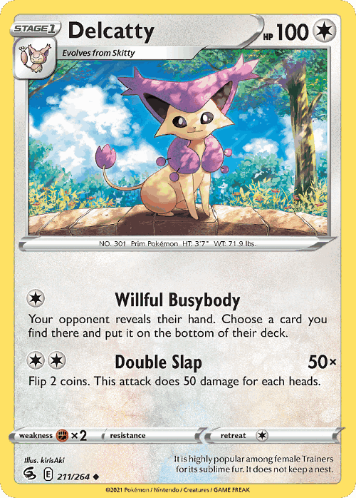 Delcatty #211 from Fusion Strike - Uncommon - Illustrated by kirisAki