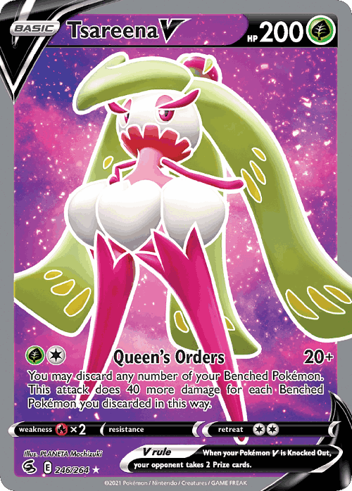 Tsareena V #246 from Fusion Strike - Rare Ultra - Illustrated by PLANETA Mochizuki