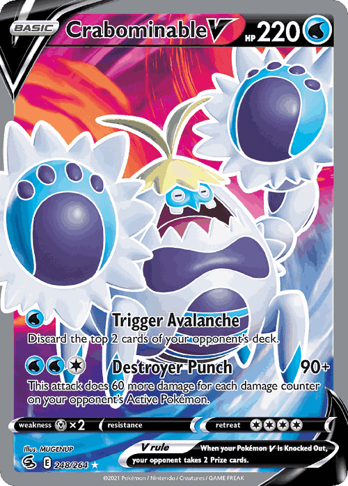 Crabominable V #248 from Fusion Strike - Rare Ultra - Illustrated by MUGENUP