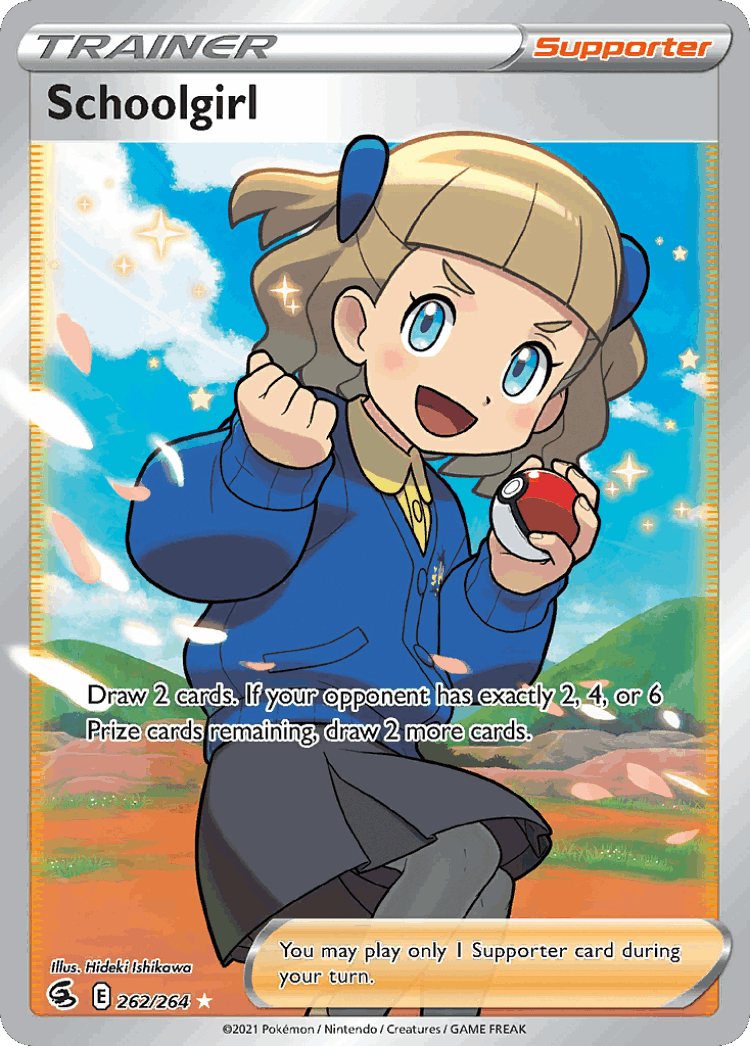 Schoolgirl #262 from Fusion Strike - Rare Ultra - Illustrated by Hideki Ishikawa