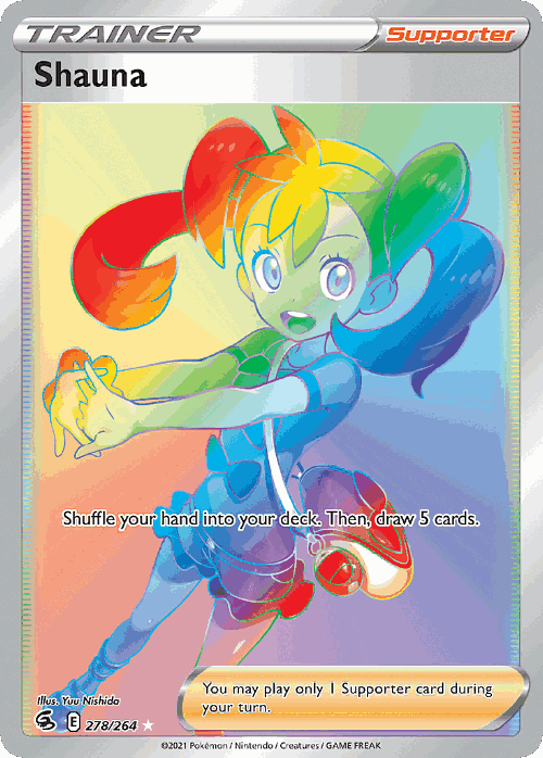 Shauna #278 from Fusion Strike - Rare Rainbow - Illustrated by Yuu Nishida