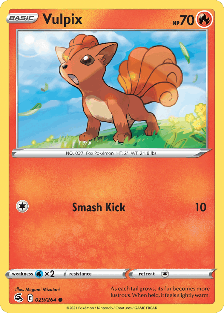 Vulpix #29 from Fusion Strike - Common - Illustrated by Megumi Mizutani