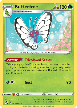 Butterfree Pokémon TCG card art