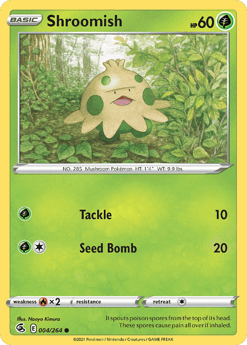 Shroomish Pokémon TCG card art