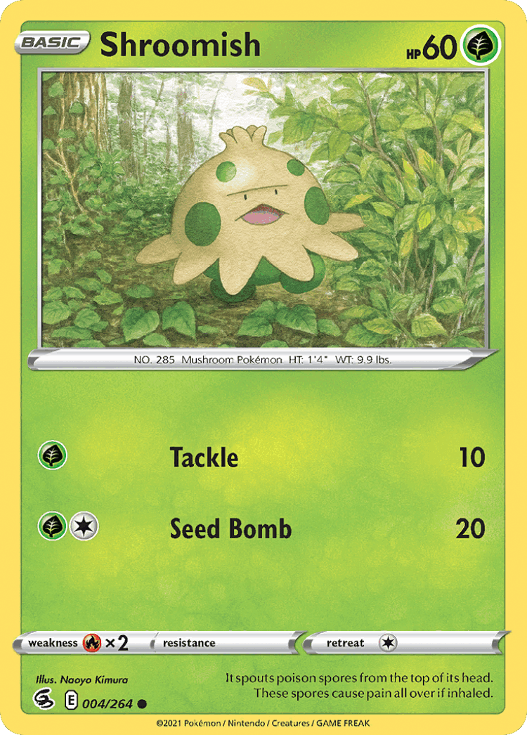 Shroomish #4 from Fusion Strike - Common - Illustrated by Naoyo Kimura