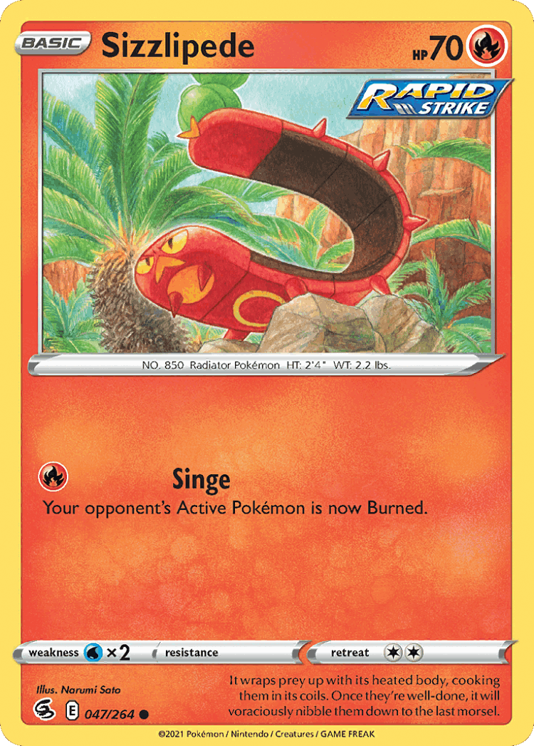 Sizzlipede #47 from Fusion Strike - Common - Illustrated by Narumi Sato