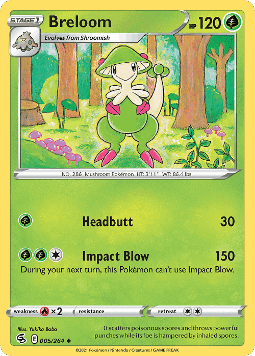 Breloom Pokémon TCG card art