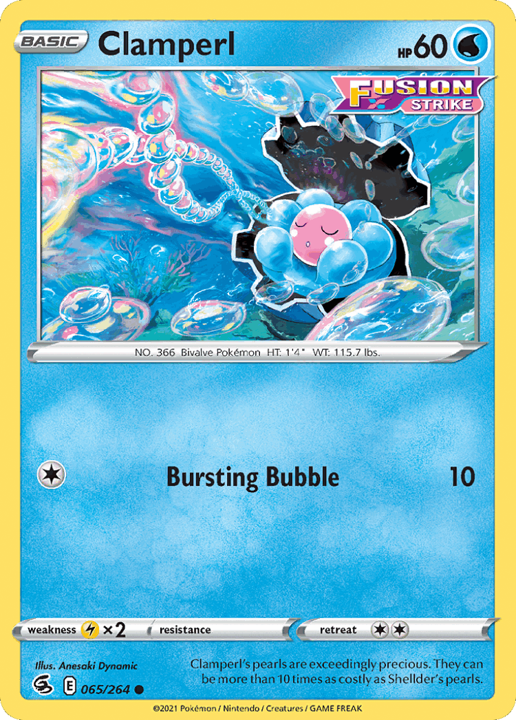 Clamperl #65 from Fusion Strike - Common - Illustrated by Anesaki Dynamic