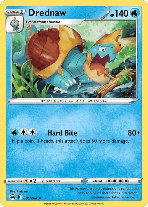 Drednaw #81 from Fusion Strike - Uncommon - Illustrated by kodama