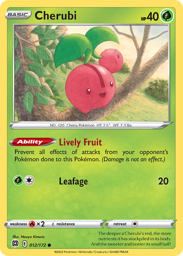 Cherubi Pokémon TCG card art