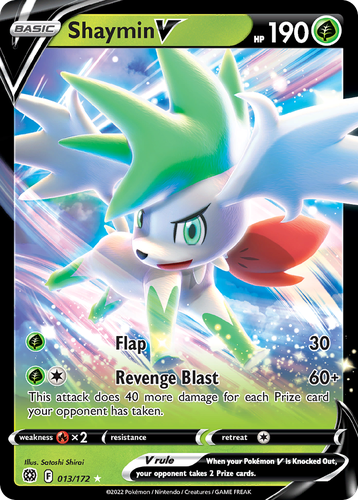 Shaymin V #13 from Brilliant Stars - Rare Holo V - Illustrated by Satoshi Shirai