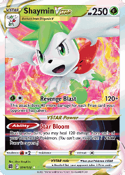 Shaymin VSTAR Pokémon TCG card art