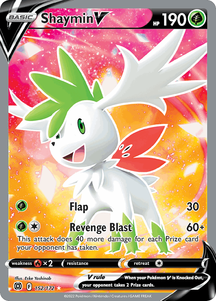Shaymin V #152 from Brilliant Stars - Rare Ultra - Illustrated by Eske Yoshinob